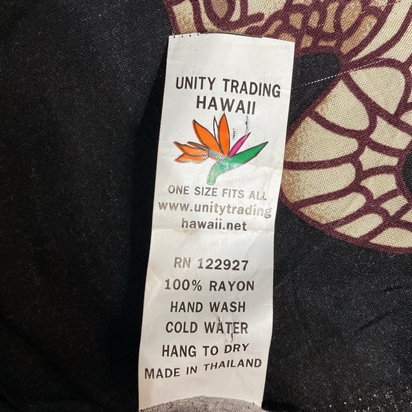 Unity Trading Hawaii women’s wrap blk turtles 1size - Picture 6 of 7
